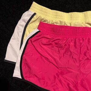 Tek Gear Hot Pink + Yellow Athletic Shorts